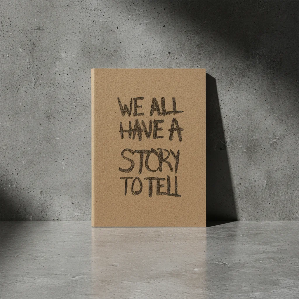 Kraft notebook standing